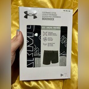 Under Armour Boys' Boxer Briefs Black and Gray 3-Pack